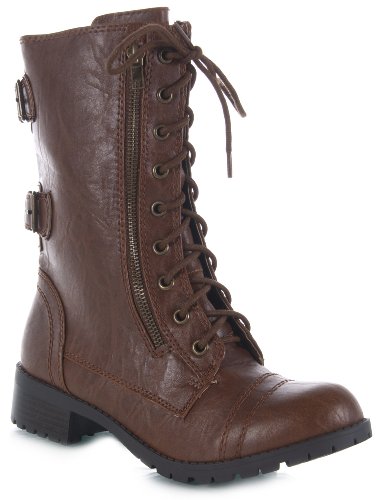 Soda Dome Mid Calf Combat Boot