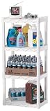 Plano Molding Co 917-093 Solid Plastic 4 Shelf White