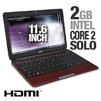 Acer Aspire AS1410-8913 11.6-Inch Ruby Red Laptop - 6 Hour Battery Life