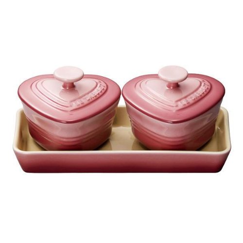 Le Creuset プチ・ラムカン・ダムール・セット ナチュラルピンク 910223-00-227
