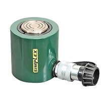 Simplex RLS101 13028 Hydraulic Steel Low Profile Jack Spring Return Cylinder with 10 ton Capacity, 8940 psi Pressure, 1-11/16" Bore, 1-1/2" Stroke