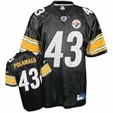 Troy Polamalu Black Reebok NFL Replica Pittsburgh Steelers Youth Jersey