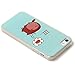 Iphone SE 5S Case YCMCOVER Sleepy Cat Hamburger Blue Hard Back Cover TPU Soft Bumper