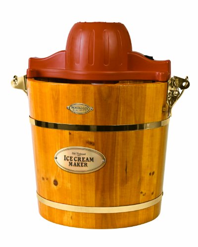 Nostalgia Electrics ICMW-400 4-Quart Wooden Bucket Electric Ice Cream Maker Nostalgia Electrics ICMW-400 4-Quart Wooden Bucket Electric Ice Cream Maker