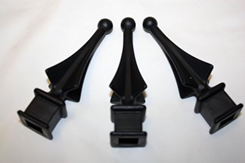 PLASTIC WROUGHT IRON FENCE FINIAL TOPPERS (25 EACH) 4-SIDED SPIRE 1/2-INCH