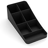 Mind Reader Trove' 7 Compartment Coffee Condiment Organizer, Black