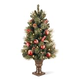 36″ Decorated Christmas Tree with Red Balls; 50 Clear Lights-UL