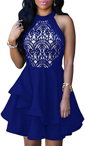 CHA Women's Sleeveless Sexy Lace Skater Cocktail Party Swing Club Dress CHA102