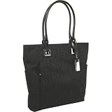 Calvin Klein N/S Zip Front Jacquard Tote (Black)