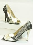 Produkt-Bild: Damen Stiletto Pumps creme / schwarz