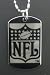 NFL Foot Ball Dog Tag Pendant Necklace