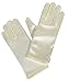 Short Satin Gloves - Child Size (4 - 7, Ivory)