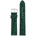 Watch Band Genuine Crocodile Forest Green Padded Built-In Spring Bars 22 millimeter