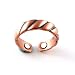 TWISTED SOLID COPPER MAGNETIC RING FINGER 6MM RINGS NATURAL PAIN THERAPY