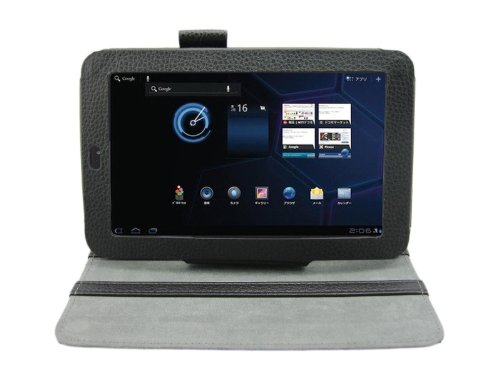 Bear Motion (TM) 100% Genuine Leather Case Cover with Stand & Stylus Loop for Google Nexus 7 tablet - MP -Black (Support Auto Wake/Sleep Function)