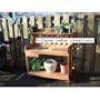 Solid Cedar Wood Potters Bench / with Drawer and Soil Tray