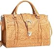 American West Purse Large Natural Tooled Leather Doctor Bag