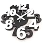 Wall clock "Design" black white.