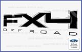 Ford F150 FX4 OffRoad Decals Truck Stickers BLACK (2009-2011) - FB