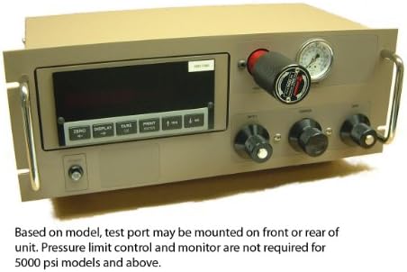 Condec DLR3110 Steel Digital Front Rack-Mountable Pressure Calibrator, 0-10000 psig Range, 0.05% Accuracy, 115 VAC Power