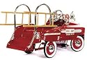 Pedal Fire Truck Deluxe (red body with white graphics) by American Retro