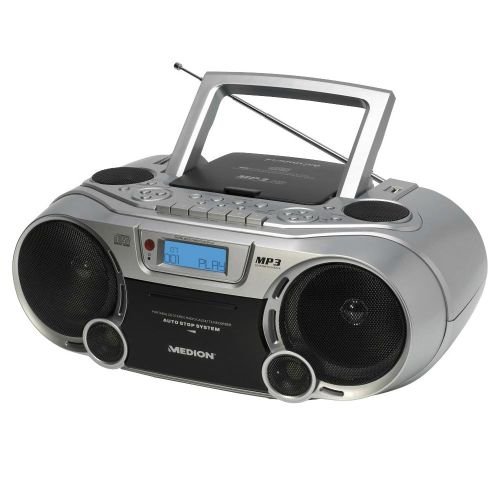 Produkt-Bild: MEDION MD 82853 P66026 MP3 / CD Stereo Radiorecorder mit Kassettendeck USB / SD Digitale Frequenzanzeige &deg; Cardreader f&uuml;r SD / MMC