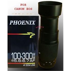 Phoenix P09560 Telephoto Zoom Lnes 100-300mm F:5.6-6.7 for Canon EOS