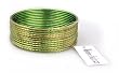 Set of 12 Piece Beachcombers Western Fashion Indian Ethnic Bangle Bracelets with Gold Accent - Apple Green