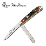Queen Trapper 2 Blade Folding Knife w/ Stag Bone Handle
