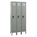 Hallowell U3256-1A-HG Hallowell Gray Steel Premium Wardrobe Locker, 3 Wide with 3 Opening, 1 Tier, 36" Width x 66" Height x 15" Depth, Assembled