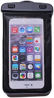 Universal Waterproof Case, Snowproof Dirtproof Pouch Bag for Boating/Hiking/Swimming/Diving, Fits iPhone 6 Plus/6/5s, Samsung Galaxy S6/S6 EDGE/S5, HTC ONE M9/M8, Google Nexus 6/5, Smartphone (Black)