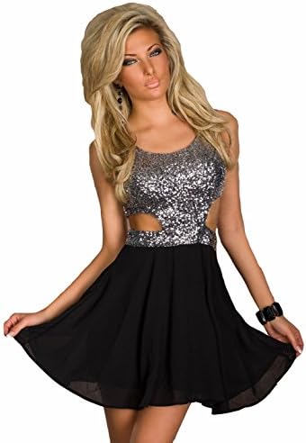 ABinc Womens dresses Sexy Juniors Luyao sequin cocktail clubwear dress