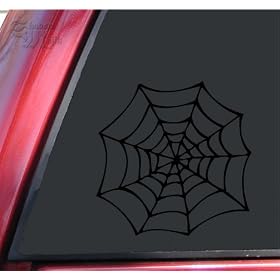 Spider Web Grey Vinyl Decal Sticker