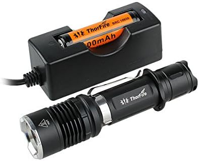 ThorFire VG10 LED Flashlight Upgrade with 18650 Battery Charger