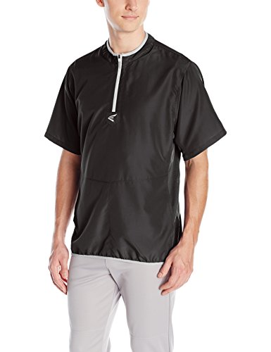 Easton Men's M5 Short Sleeve Cage Jacket, Black/Silver, X-Large