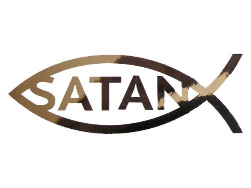 Satan Fish CHROME (Die Cut Decal)