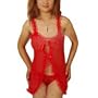 Womens Sexy Lingerie: Sexy Transparent Babydoll & G-String / Panties Set (Size: one size fits all)