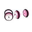 Pink Acrylic Faux Plug With Clear CZ - 16g Acrylic Stud - 0g Fake Plug - Sold as a Pair