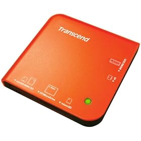 Transcend Multi Card Reader M2 (SDHC, Compact Flash, IBM Microdrive, xD-Picture, Multimedia, Secure Digital, Memory Stick PRO/PRO Duo, microSD) Colour Orange