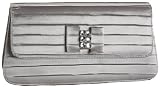 J.Renee Felicity Pleated Satin Clutch with Stones