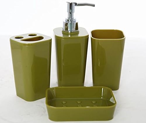 European Minimalist Acrylic Bathroom Four-pieces Set High Quality Home Wash Suits (Green)