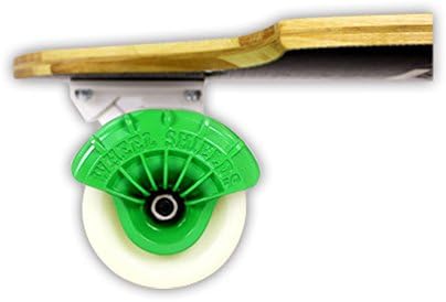 WHEEL SHIELDS GREEN Longboard Skateboard - Splash Protection, End Wheel Bite