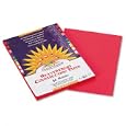 Construction Paper,Smooth Textured,9"x12",50/PK,Scarlet, Sold as 1 pack