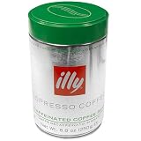 Illy decaffeinated coffee beans. 8.8oz can.