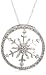 10k White Gold Diamond Snowflake Pendant (1/3 cttw, J Color, I3 Clarity)