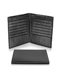Giorgio Fedon 1919 Classica Collection - Black Calfskin Coat Card Holder Wallet