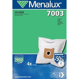 4 Sacs Menalux non tisses + 1 FM + 1 MF 7003 pour BEKO - BKS 2620, 2622, 1320 | BESTRON - K : 3000, 3000 E, 3000 EZ, 3010 EZ | DOMENA - Solario | FAKIR - Prestige 2000, 2300 | FIF - BS 2200.05 | FIRST LINE - FVC 2004 - FVC 1904 - CHV 2200 - FVC 1600, FVC 1800 | HANSEATIC - 854.587, 854.629 - 518.315, 697.802, 697.818 - Premium line - 252.174 - 880.083 | QUIGG - SB 2200.05 - BS 2200.05, 2200.06, 2200.07, 2200.08 | ROTEL - U 66.1, U 66.3, U 66.4 - U 66.0 Atmos