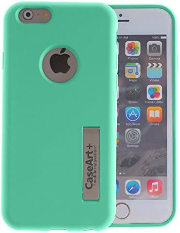 Case Art Plus [Jelly Stand] Premium Flexible Soft TPU [Kick Stand] Feature Matte Jelly Case for iPhone 6 (4.7") (Mint)