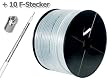 MANAX� 125dB Koaxial Antennen Kabel (STAKU) 5fach geschirmt 100m inclusive 10 x F-Stecker