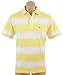 Tommy Hilfiger Men Fashion Striped Logo Polo T-shirt (XL, Yellow/white)